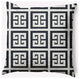 26x26" Greek Key Patterned Nautical Decorative Indoor Pillow, Shark Blue