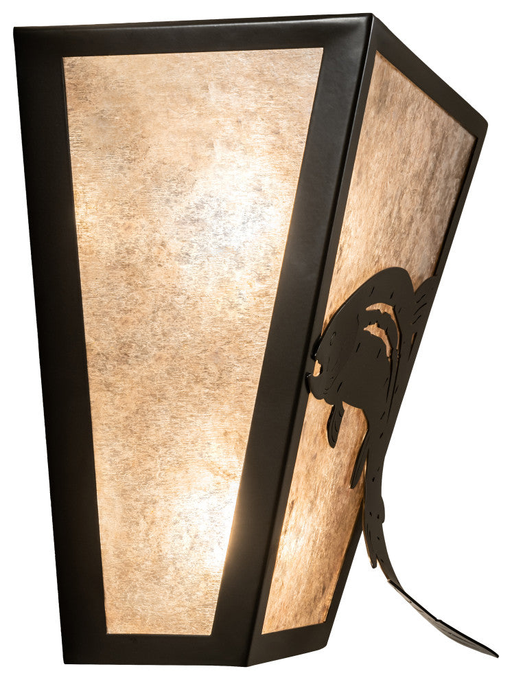 13 Wide Leaping Trout Wall Sconce