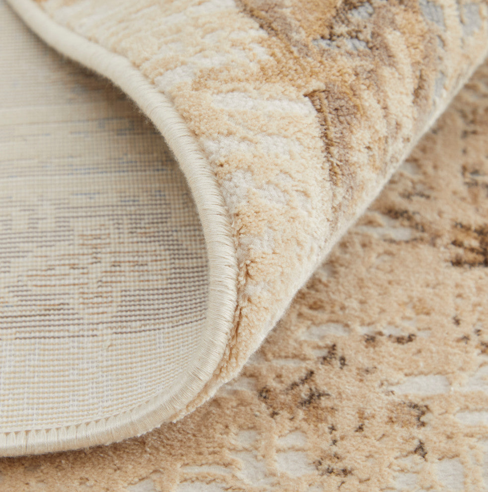 Neoma Traditional Bordered, Tan/Brown/Gray, 12'x15' Area Rug