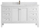Nashville 60" Single Bathroom Vanity, White 2" Calacatta Nuvo