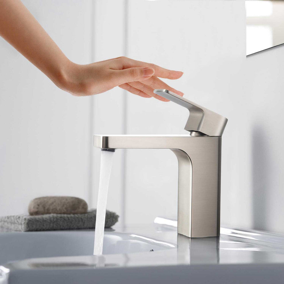 Blaze Single Handle Bathroom Sink Faucet, Brushed Nickel