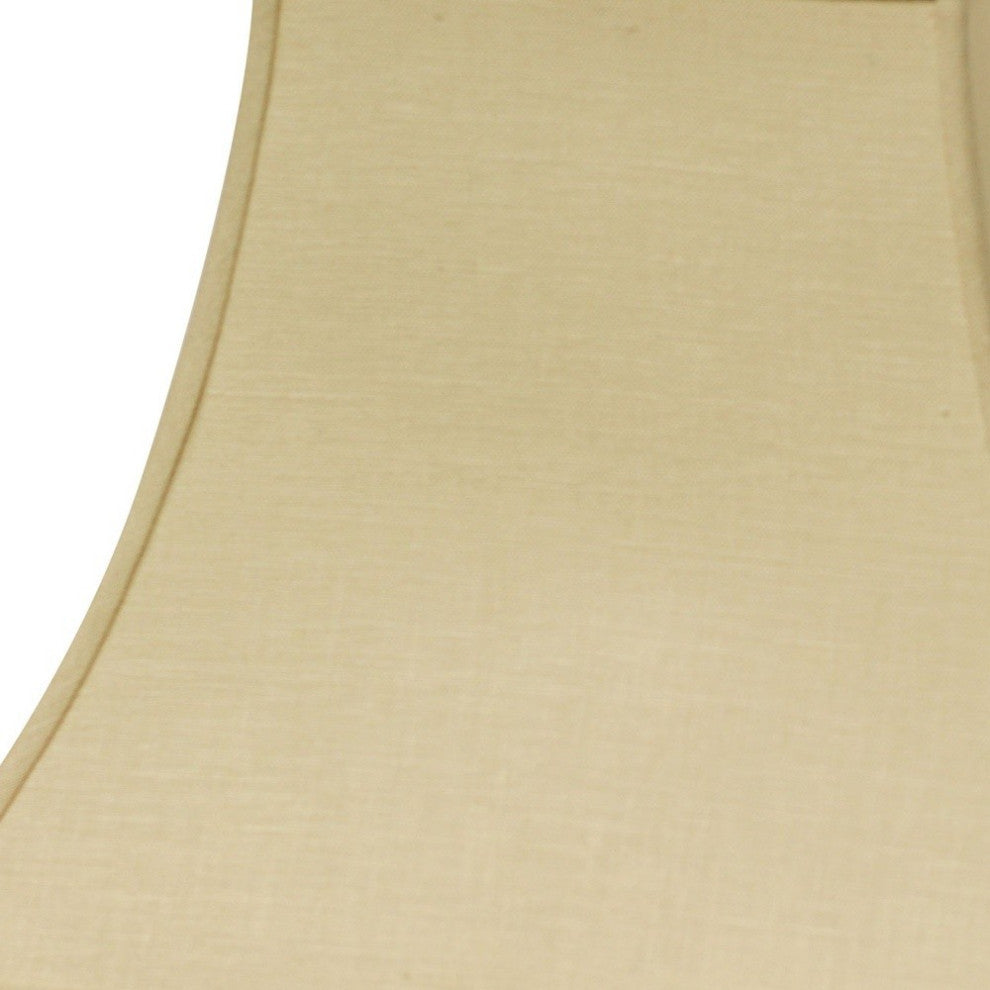 10" Parchment Biege Premium Square Bell Slanted Linen Lampshade