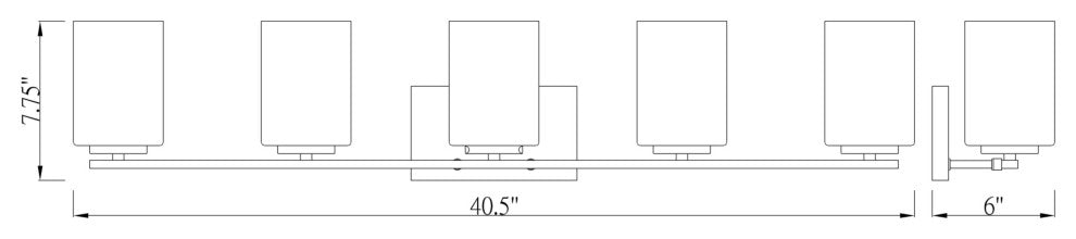 Z-Lite 426-5V Willow 5 Light 41"W Bathroom Vanity Light - Chrome