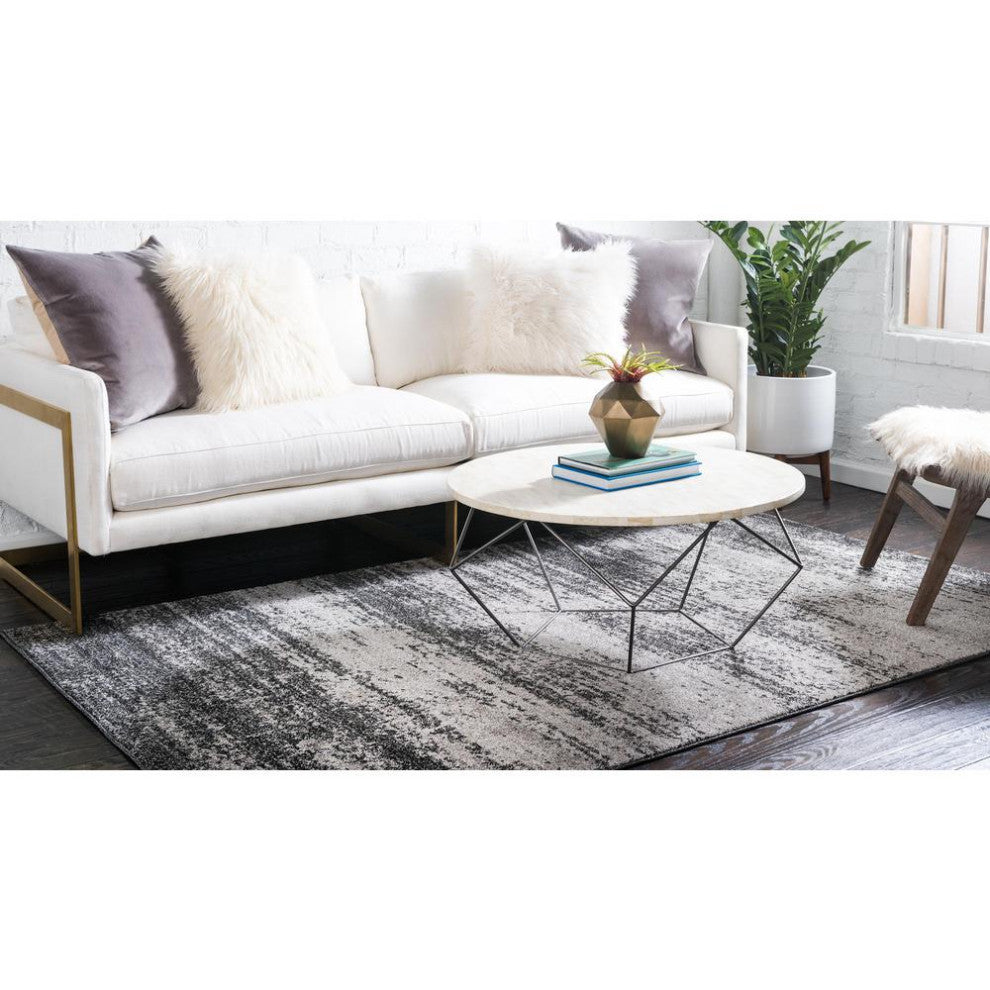 Rug Unique Loom Del Mar Dark Gray Rectangular 3' 3 x 5' 3
