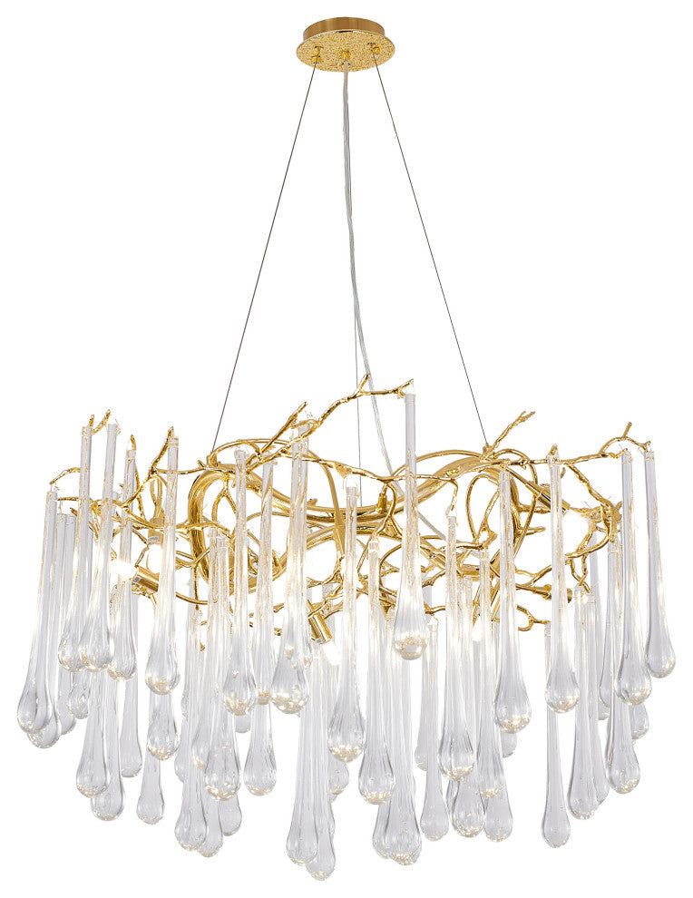 Bethel International CN22C31G 12 Light Chandelier, Gold