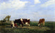 Eugene-Louis Boudin The Cows in a Meadow, 18"x27" Gallery Wrapped Canvas