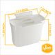 Plastic Hanging Trash Can Wastebasket for Kitchen, Bedroom, Kids Room, Office, White