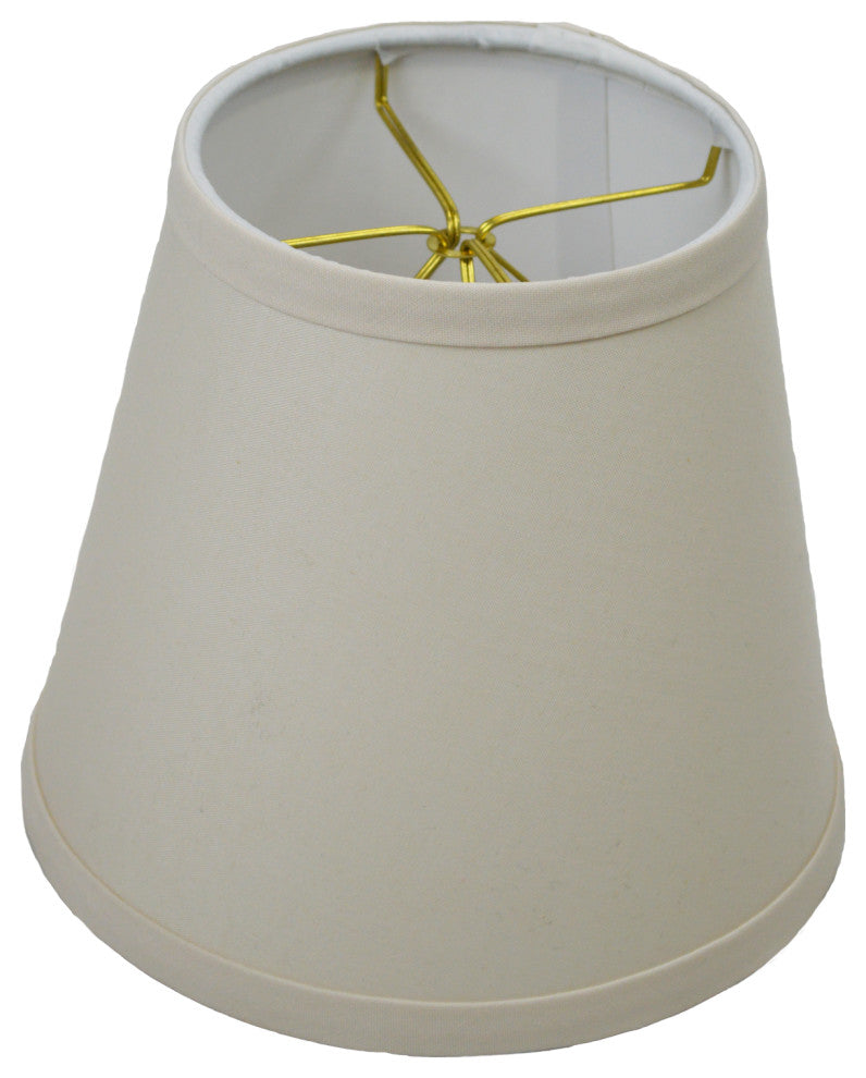Fenchel Shades 5"x8"x7" Brass Double Bulb Clip Attachment Lamp Shade, Line