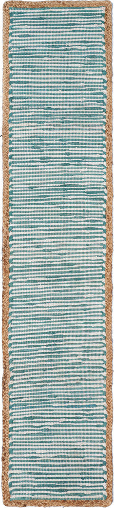 Striped Blue Bordered Table Runner