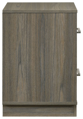 Fenwick 2-drawer Nightstand Bedside Table Grey Oak