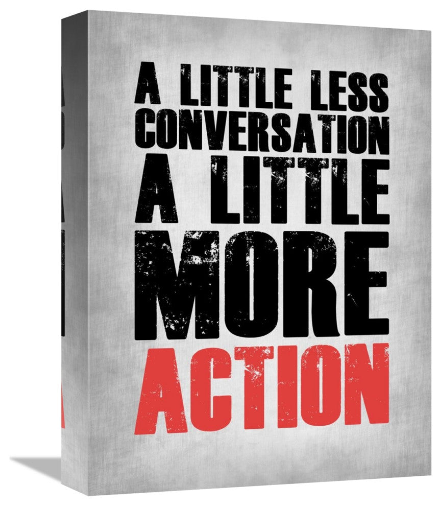 "A Little More Action Poster Grey" Fine Art Print
