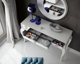 T11 Bedroom Make-up Vanity 55", White, Glossy Finish