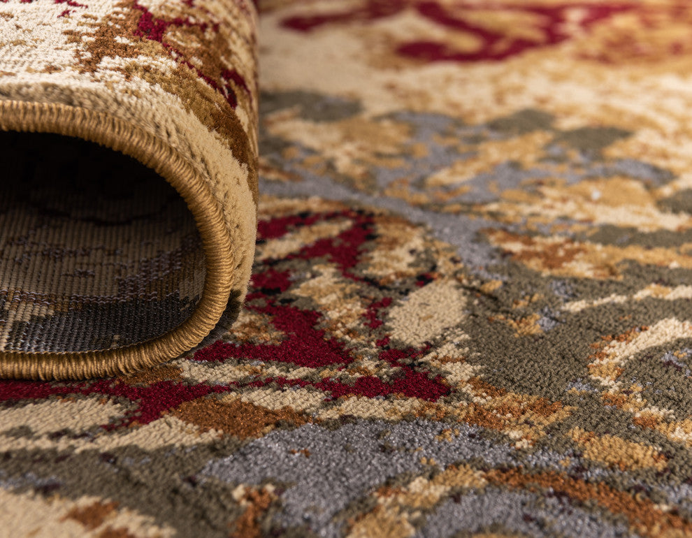 Unique Loom Beige Barista Congencis 4' 0 x 6' 0 Area Rug