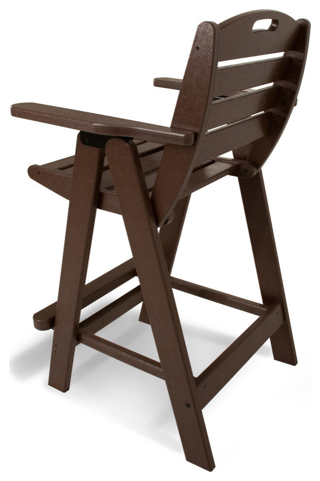 Polywood Nautical Bar Chair, Mahogany