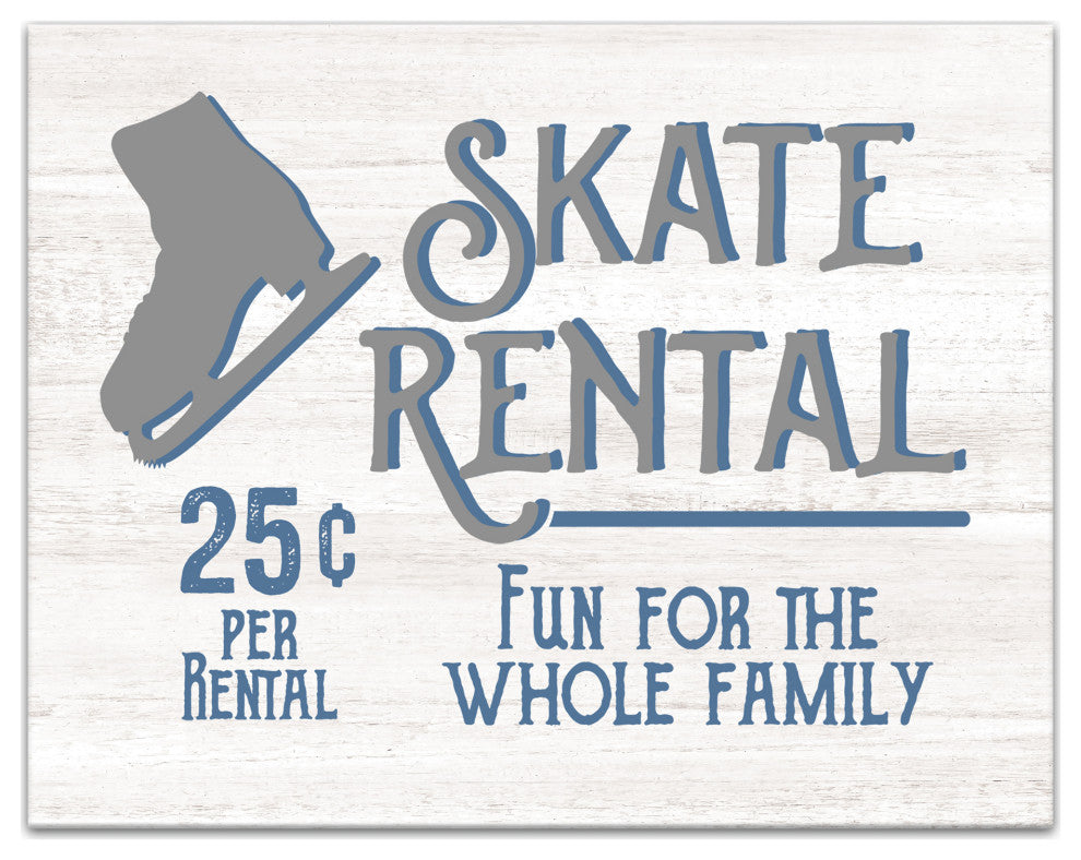 Skate Rental 14x11 Canvas Wall Art