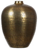 Olcott Handmade Textured Aluminum Vase, Brass
