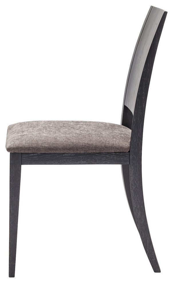 Eska Fabric Seat Dining Chair , Gray Oak