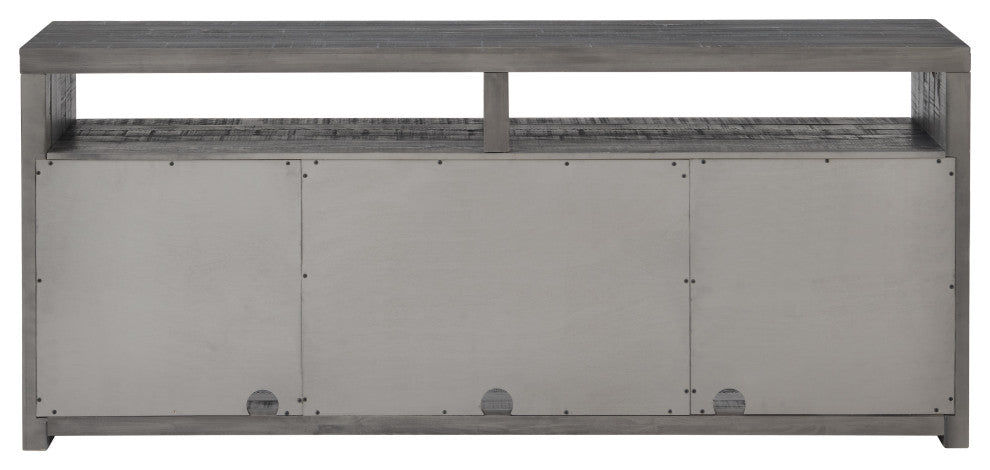 Lexington Rectangular 70" Solid Wood TV Stand, Gray