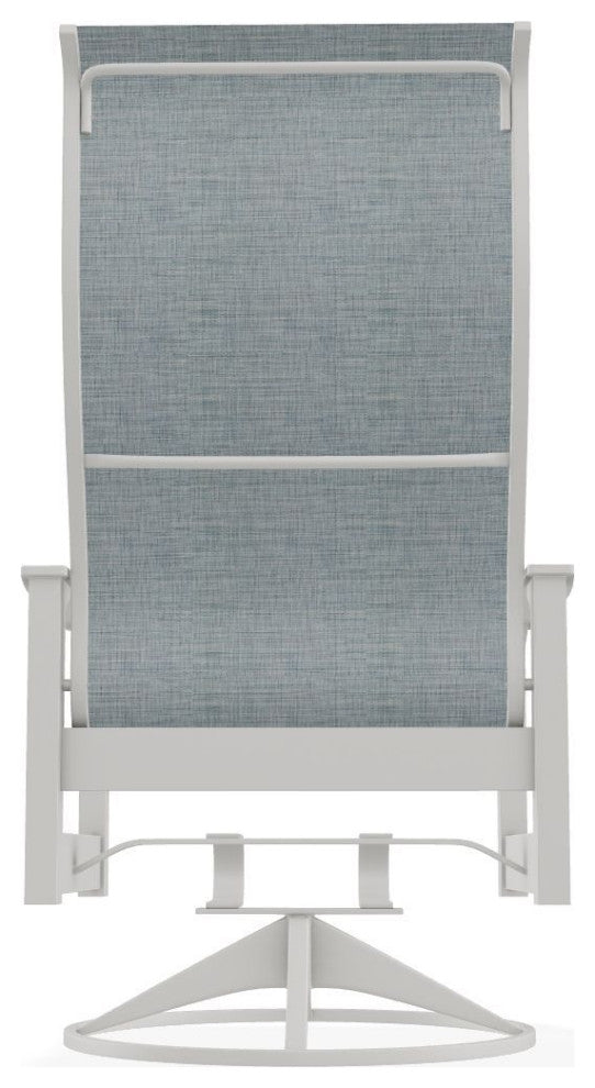 Leeward Sling Outdoor Swivel Rocker, Charm/Snow