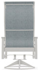 Leeward Sling Outdoor Swivel Rocker, Charm/Snow