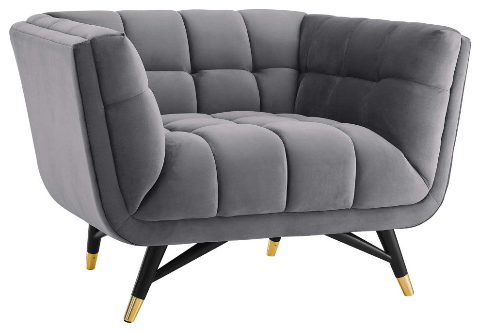 Adept Upholstered Velvet Armchair