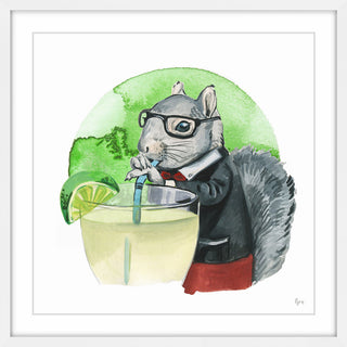 "Alcohol Professor II" Framed Painting Print, 32"x32"