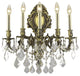 Elegant Monarch Wall Sconce, Antique Bronze Finish With Royal Cut Crystal