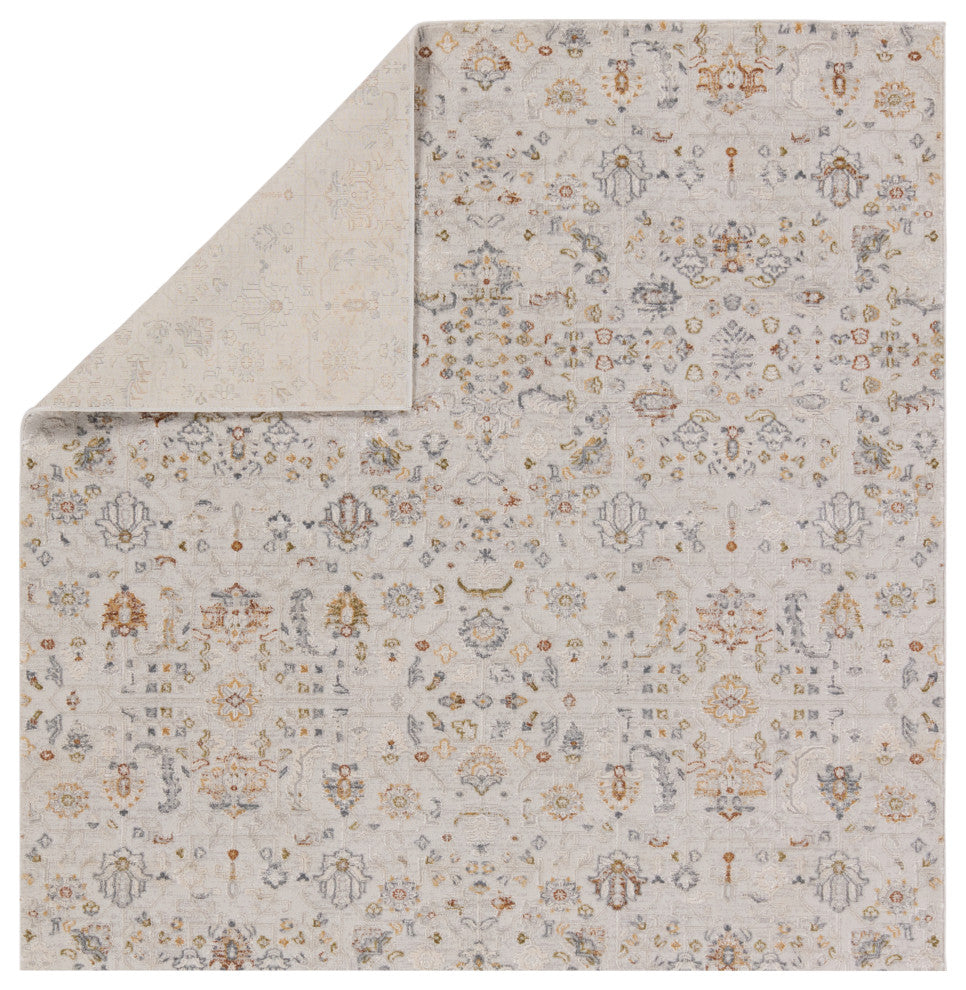 Jaipur Living Waverly Floral White/ Light Gray Area Rug 6'7"X9'6"