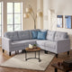 GDF Studio Marsh Mid Century Modern Sectional Sofa Set, Gray Tweed