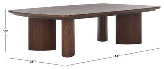 Safavieh Couture Barnard Rectangle Wood Coffee, Walnut