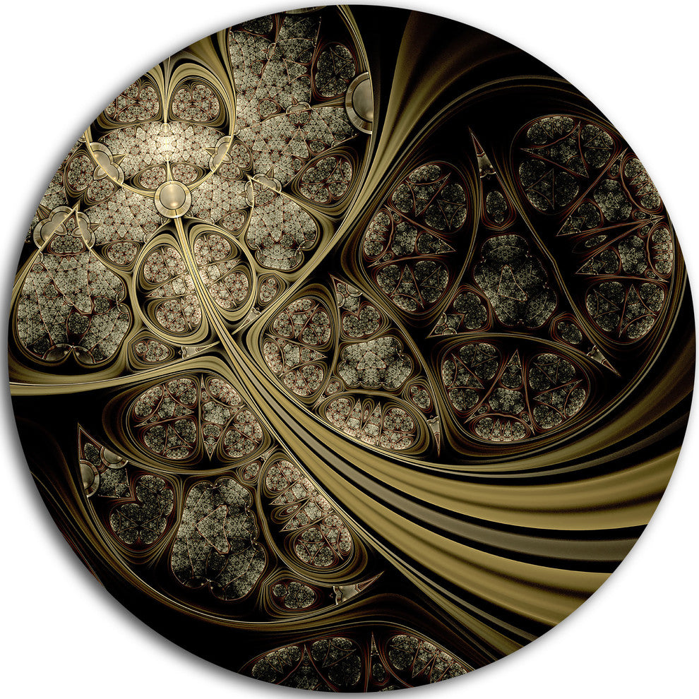 White Metallic Fabric Pattern, Digital Art Disc Metal Wall Art, 36"