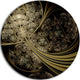White Metallic Fabric Pattern, Digital Art Disc Metal Wall Art, 36"