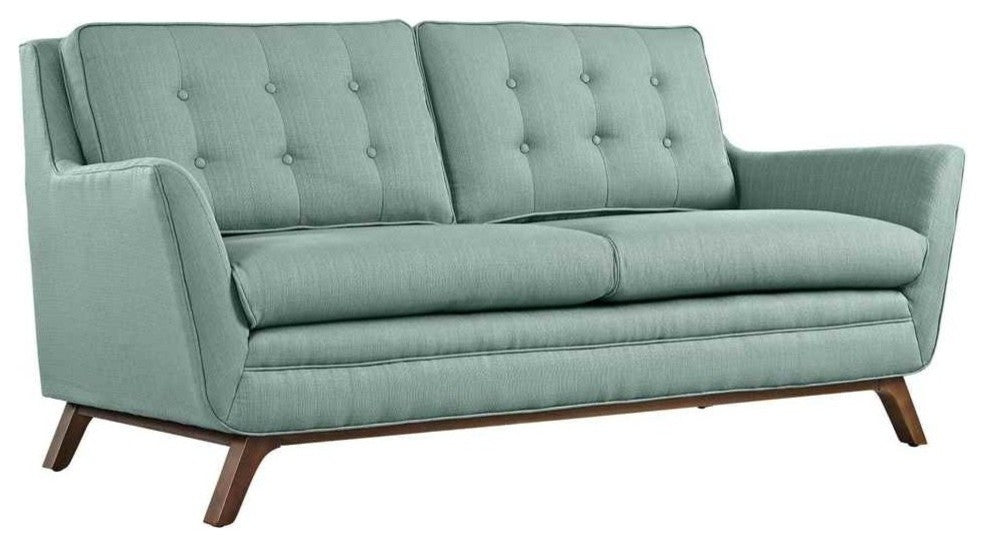 Modern Contemporary Fabric Loveseat, Laguna, Fabric