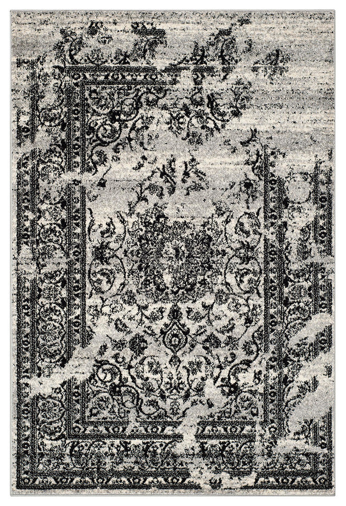 Safavieh Adirondack Adr101A Rug, Silver/Black, 8'0" X 10'0"
