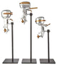 Retro Outboard Boat Motor Sculpture 3-Piece Set, Metallic Silver Nautical MidCen