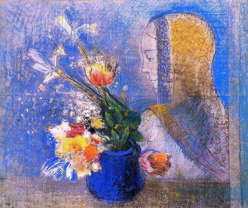 Odilon Redon Meditation, 20"x25" Wall Decal