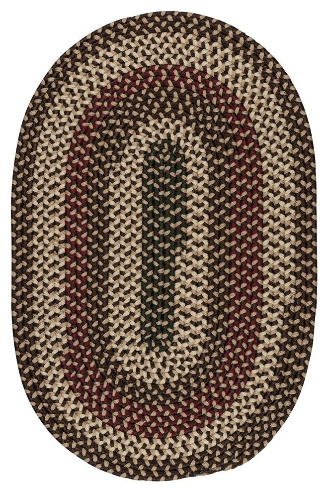 Colonial Mills Brook Farm BF72 Natural Earth Traditional Area Rug, Oval 2'x12'