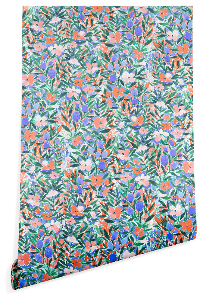 Deny Designs Jacqueline Maldonado Nonchalant Coral Wallpaper, Purple, 2'x4'
