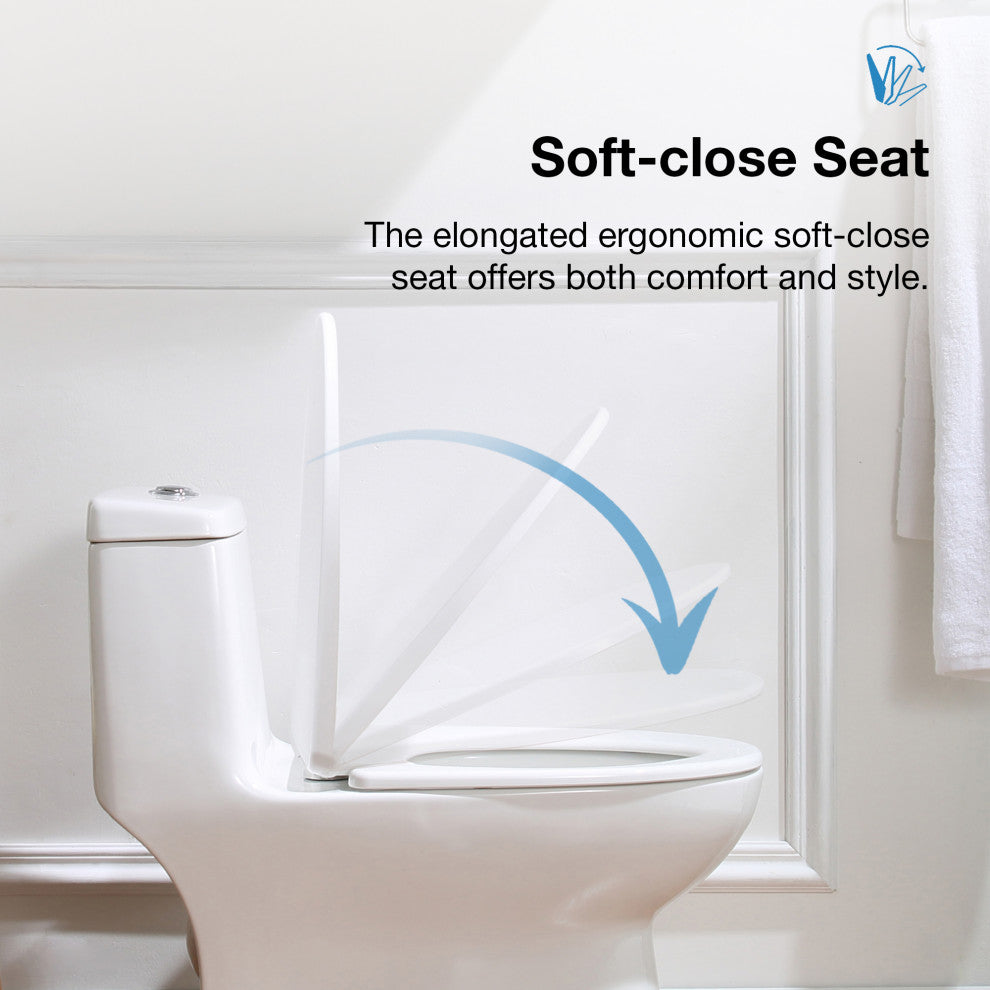OVE Decors Pack of 2 Jade Elongated Toilet With Dual Flush and Soft Close Seat
