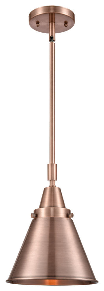 Innovations 447-1S-AC-M13-AC 1 Light Mini Pendant, Antique Copper
