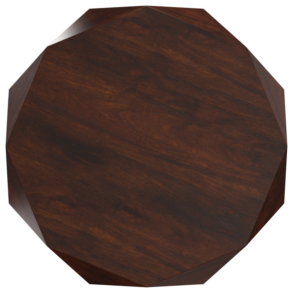 Zayn SOLID ACACIA WOOD Coffee Table, Walnut Brown