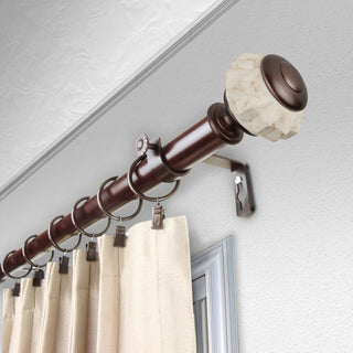 Jade 1" Diameter Curtain Rod, Bronze, 160-240"
