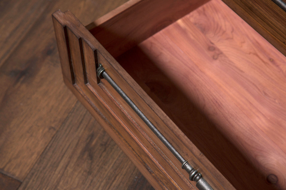 Aico Amini Carrollton 6 Drawer Chest in Rustic Ranch