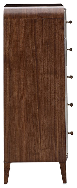 Houston 5-Drawer Chest, Walnut