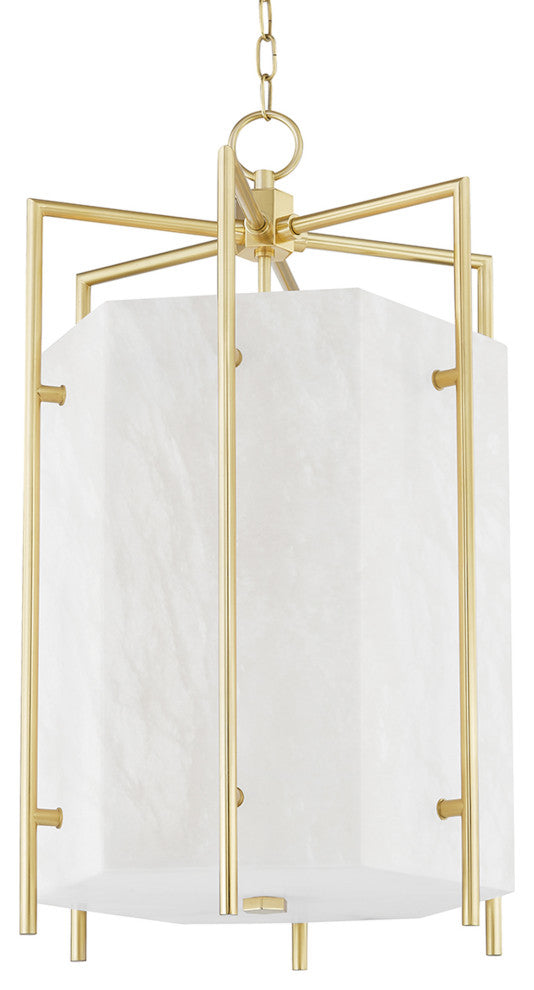 Flatbush 6-Light Large Pendant Aged Brass Finish