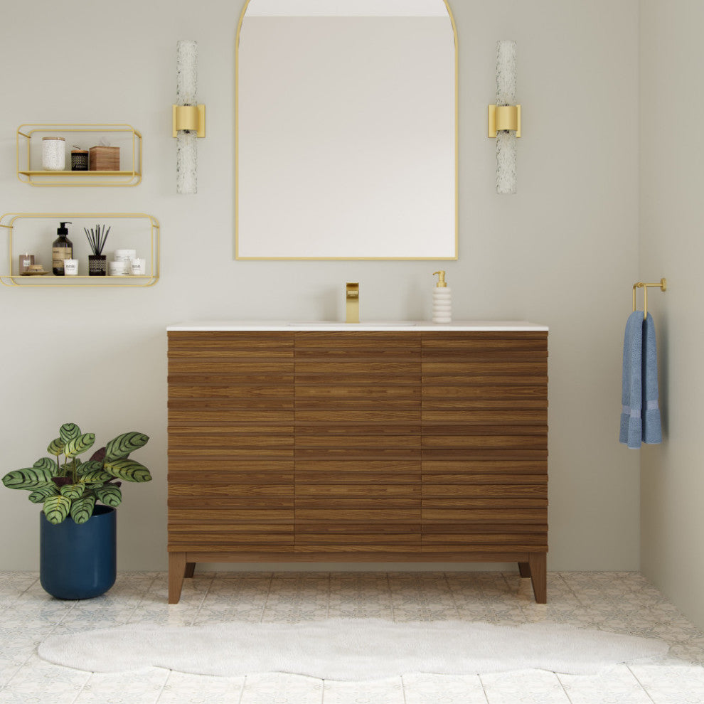 Cascade 48'' Bathroom Vanity, Walnut