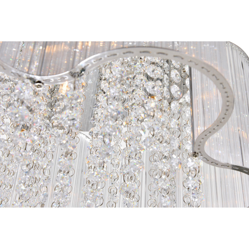 Spring Morning 7 Light Down Chandelier With Chrome Finish
