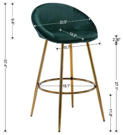 30 inch Bar Height Stools with Back Footrest