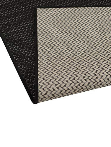 Outdoor Collection Accent Area Rug - Bacteria Resistant Rug, Charcoal, 7'10"x10'
