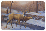 Laural Home Snowy Deer Creekside Memory Foam Rug